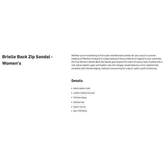 Frye BRIELLE Back Zip Ankle Block Heel Leather Sandals in White 9 M NWOB $349 - Picture 15 of 15